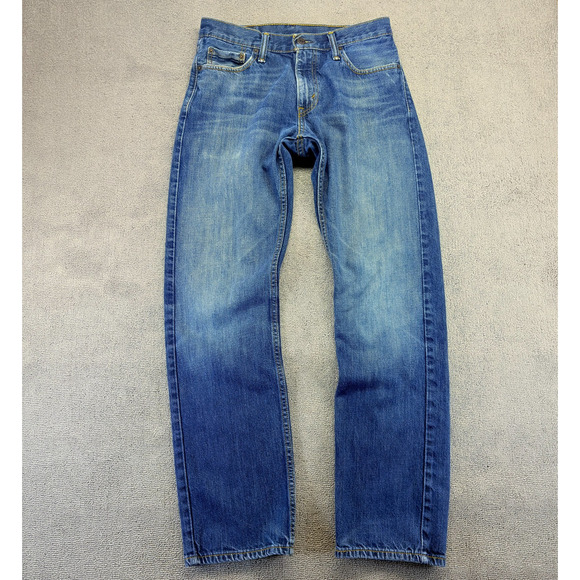 Levis 514 Jeans Mens 30x32 Blue Denim Straight Leg Stretch Mid-Rise Preppy Dark - Picture 1 of 8
